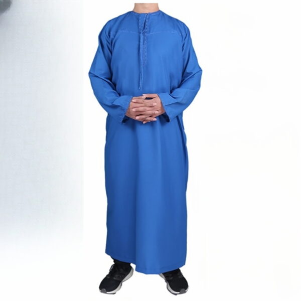Round Neck Blue Thobe - Comfort & Spiritual Devotion Combined