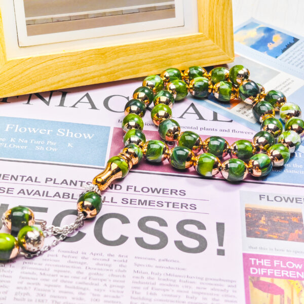 Dual-Color Laser Tasbih - 33 Beads, 5 Shades