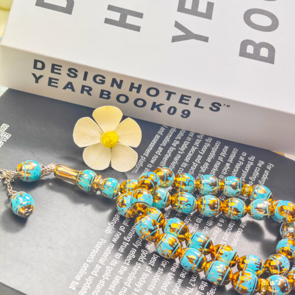 Laser-Engraved Mosque Prayer Beads - 33 Beads, 6 Colors