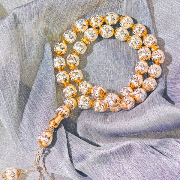 Laser-Engraved Maple Leaf Tasbih - 33 Beads