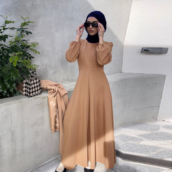 Khaki Maxi Dress - Elegant Modern Abaya | Soft & Skin-Friendly